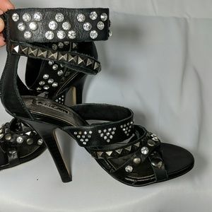 Wild Pair jeweled and spiked stilettos